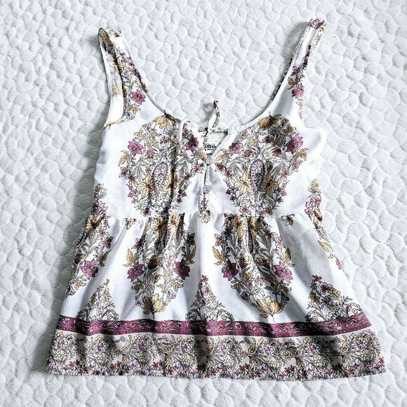 Show Me Your Mumu tank top floral button tie boho cottagecore - Picture 1 of 7